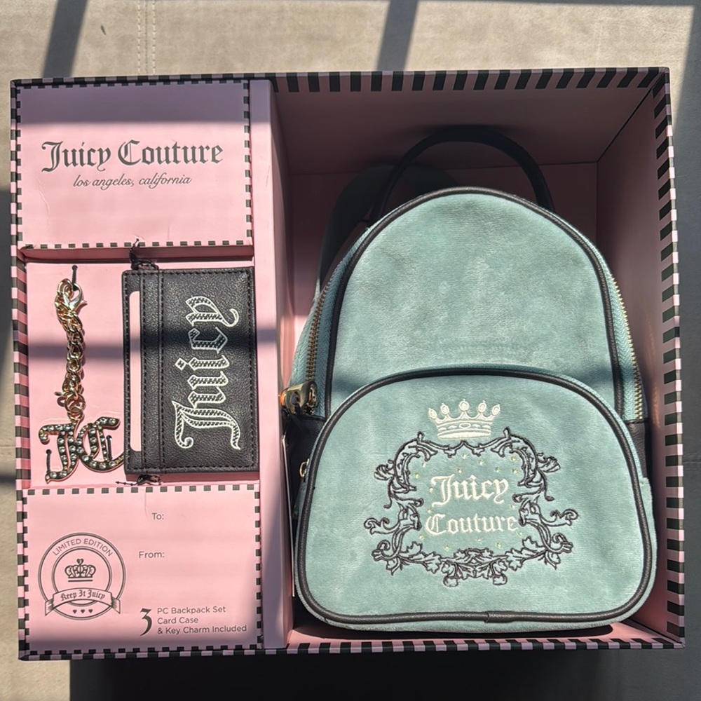 Juicy Couture Backpack with Accessories